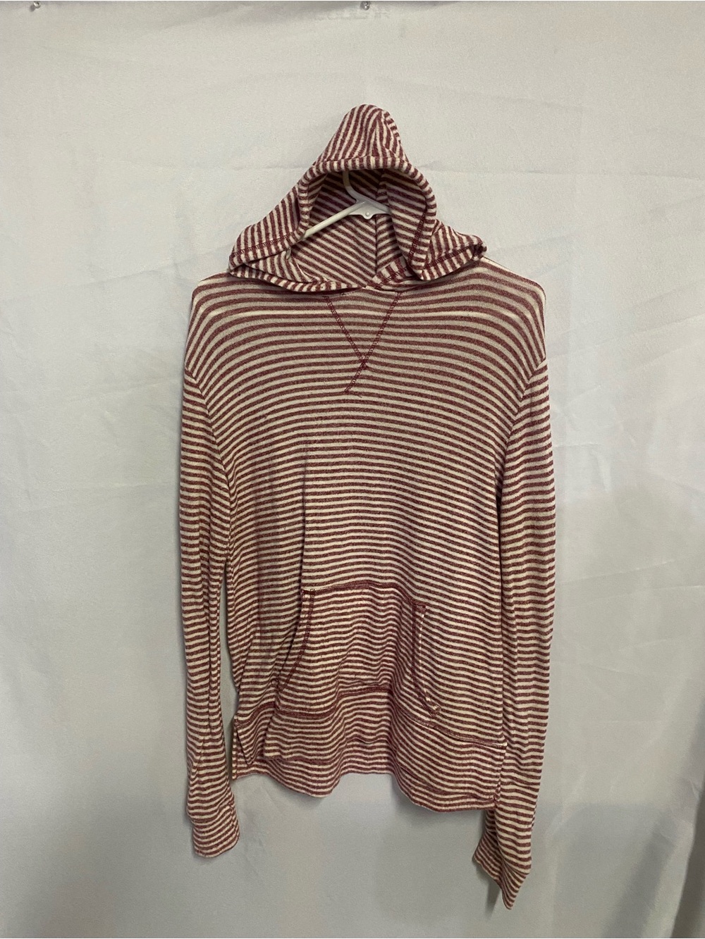 Proof Apparel Striped Red & White Hooded Women's Sweater